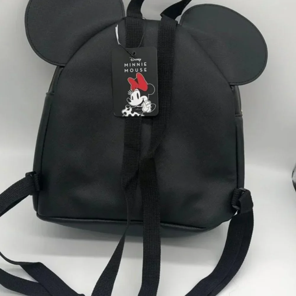 Minnie Mouse Pink Quilted Front Pocket Mini Backpack with Ears